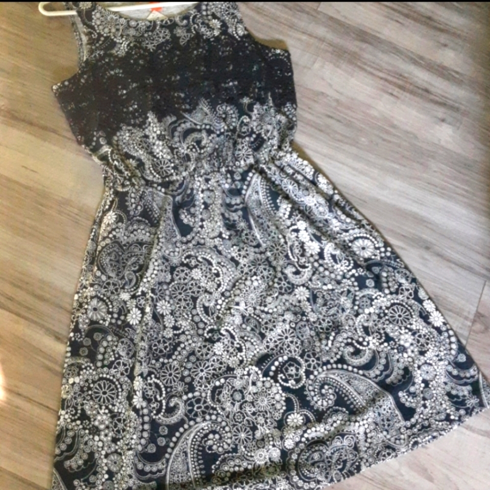 Brand new Joe Fresh summer dress, Navy & white